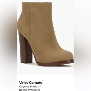 Vince Camuto Women's Tan Platform Bootie